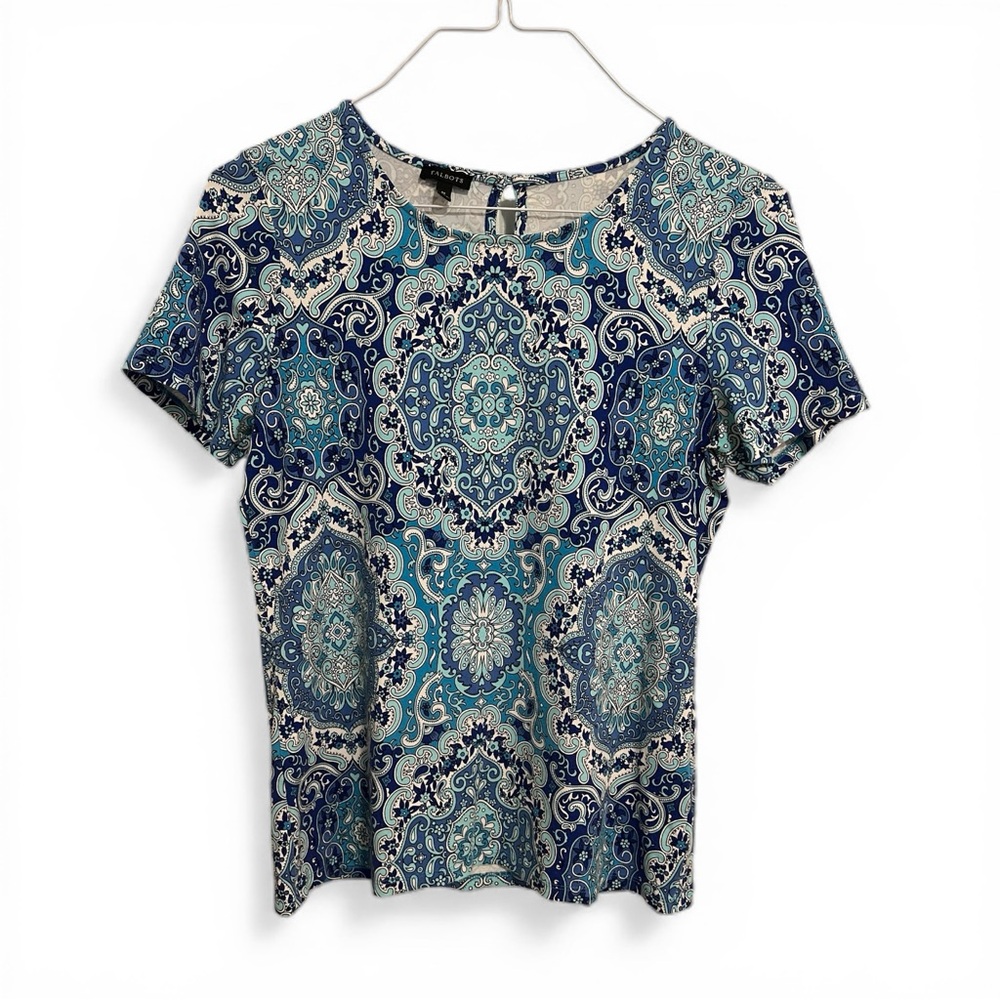 Talbots Blue Paisley Women's Top